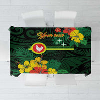 American Samoa Manu'atele Personalized Tablecloth Manua Island Hibiscus Flowers