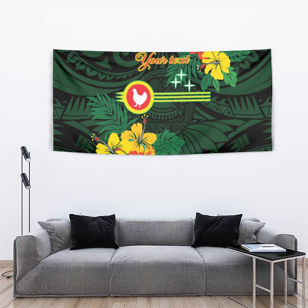 American Samoa Manu'atele Personalized Tapestry Manua Island Hibiscus Flowers