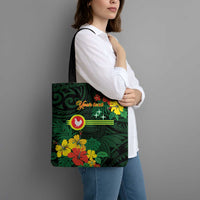 American Samoa Manu'atele Personalized Tote Bag Manua Island Hibiscus Flowers LT9 - Polynesian Pride