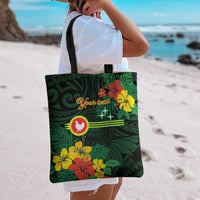 American Samoa Manu'atele Personalized Tote Bag Manua Island Hibiscus Flowers LT9 - Polynesian Pride