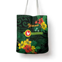 American Samoa Manu'atele Personalized Tote Bag Manua Island Hibiscus Flowers LT9 - Polynesian Pride