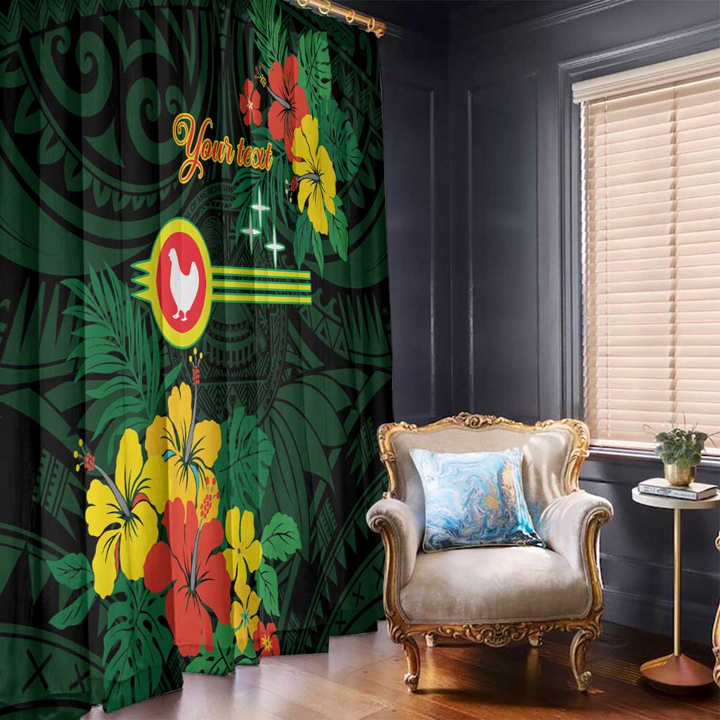 American Samoa Manu'atele Personalized Window Curtain Manua Island Hibiscus Flowers LT9 - Polynesian Pride
