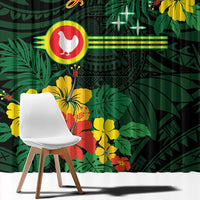 American Samoa Manu'atele Personalized Window Curtain Manua Island Hibiscus Flowers LT9 - Polynesian Pride