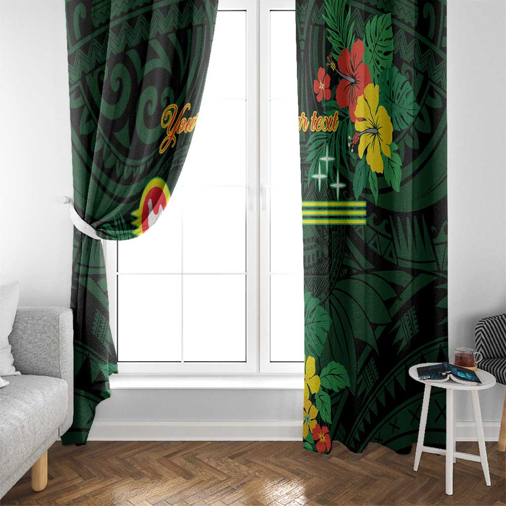 American Samoa Manu'atele Personalized Window Curtain Manua Island Hibiscus Flowers LT9 - Polynesian Pride