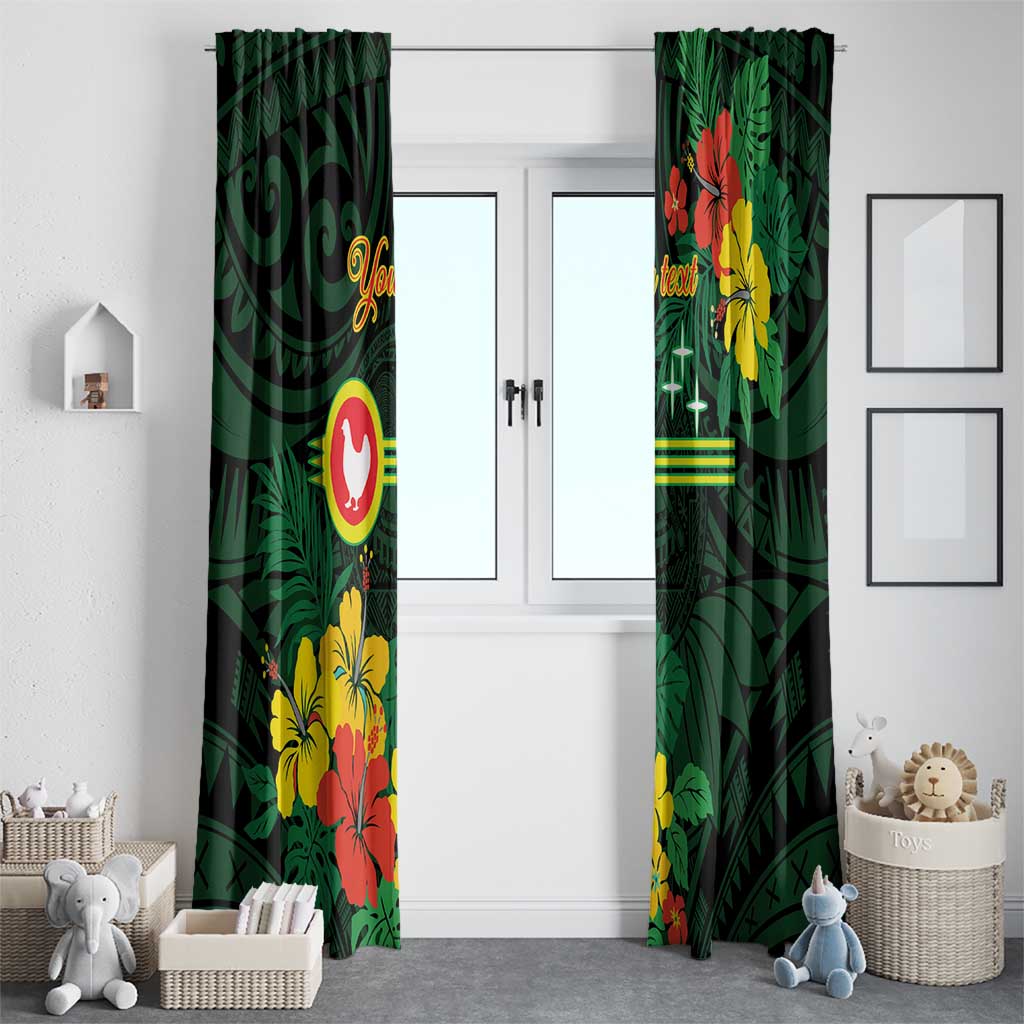 American Samoa Manu'atele Personalized Window Curtain Manua Island Hibiscus Flowers LT9 - Polynesian Pride