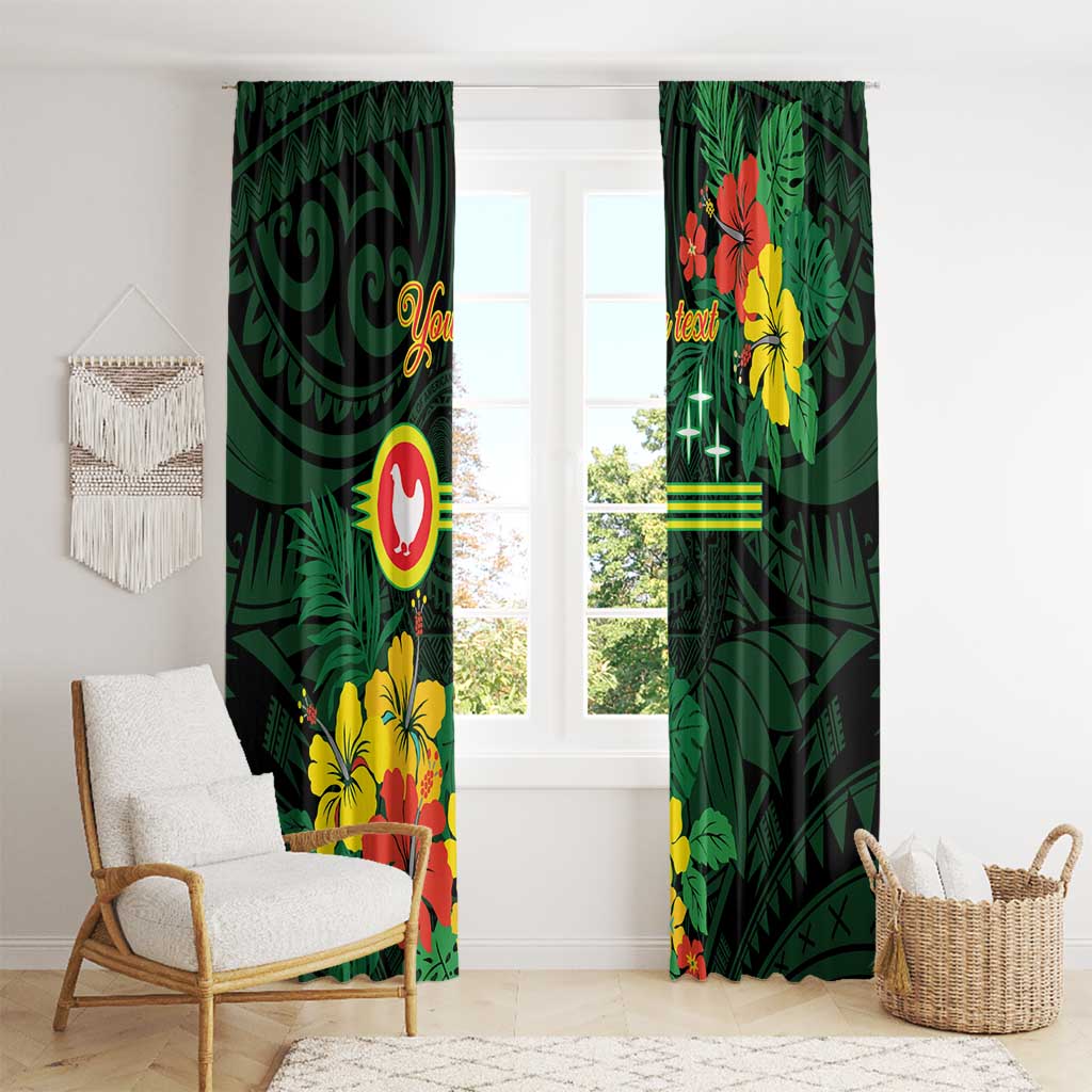 American Samoa Manu'atele Personalized Window Curtain Manua Island Hibiscus Flowers LT9 - Polynesian Pride