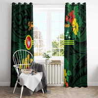 American Samoa Manu'atele Personalized Window Curtain Manua Island Hibiscus Flowers LT9 - Polynesian Pride