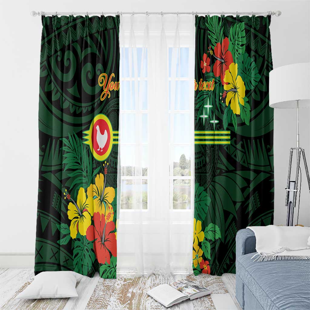 American Samoa Manu'atele Personalized Window Curtain Manua Island Hibiscus Flowers LT9 - Polynesian Pride