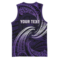 Manua Segaula American Samoa High School Personalized Basketball Jersey Polynesian Wave Style - Polynesian Pride