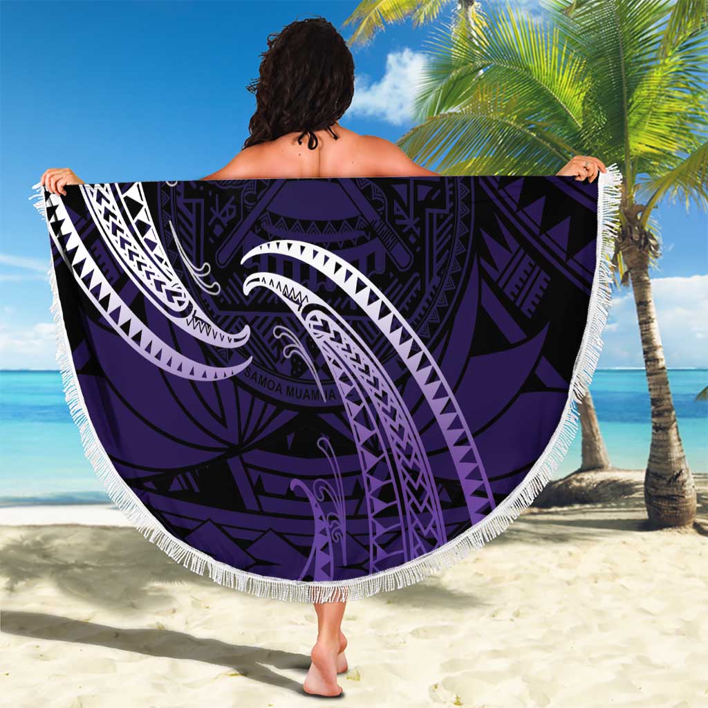 Manua Segaula American Samoa High School Personalized Beach Blanket Polynesian Wave Style