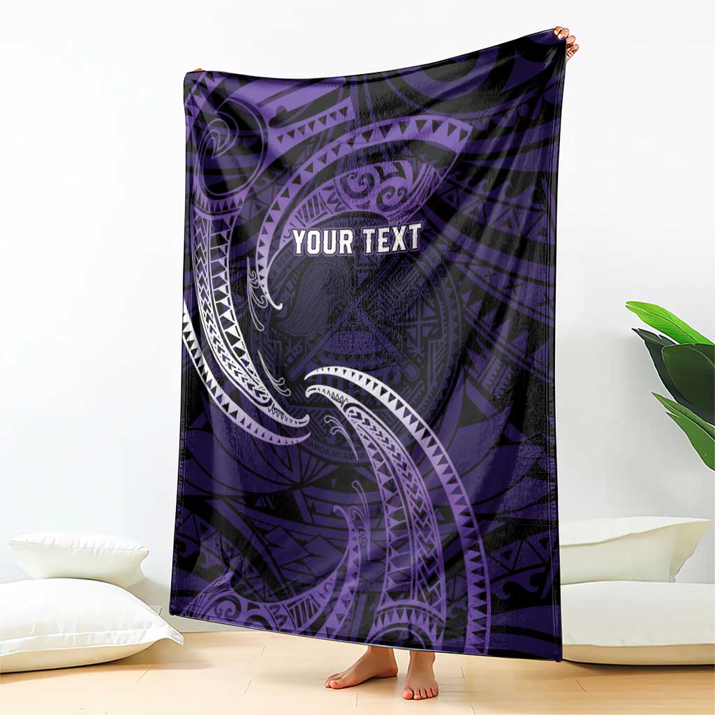 Manua Segaula American Samoa High School Personalized Blanket Polynesian Wave Style LT9 - Polynesian Pride