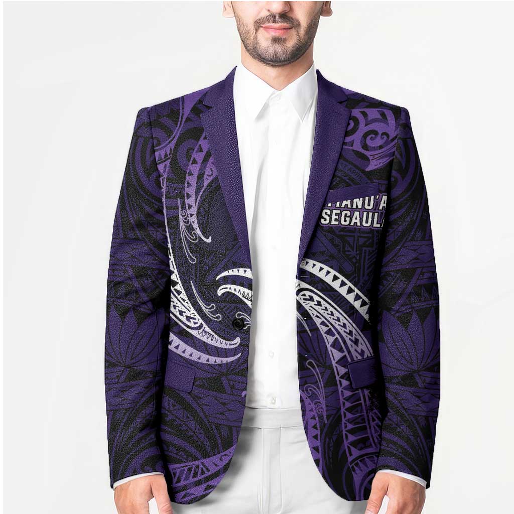 Manua Segaula American Samoa High School Personalized Blazer Polynesian Wave Style LT9 - Polynesian Pride