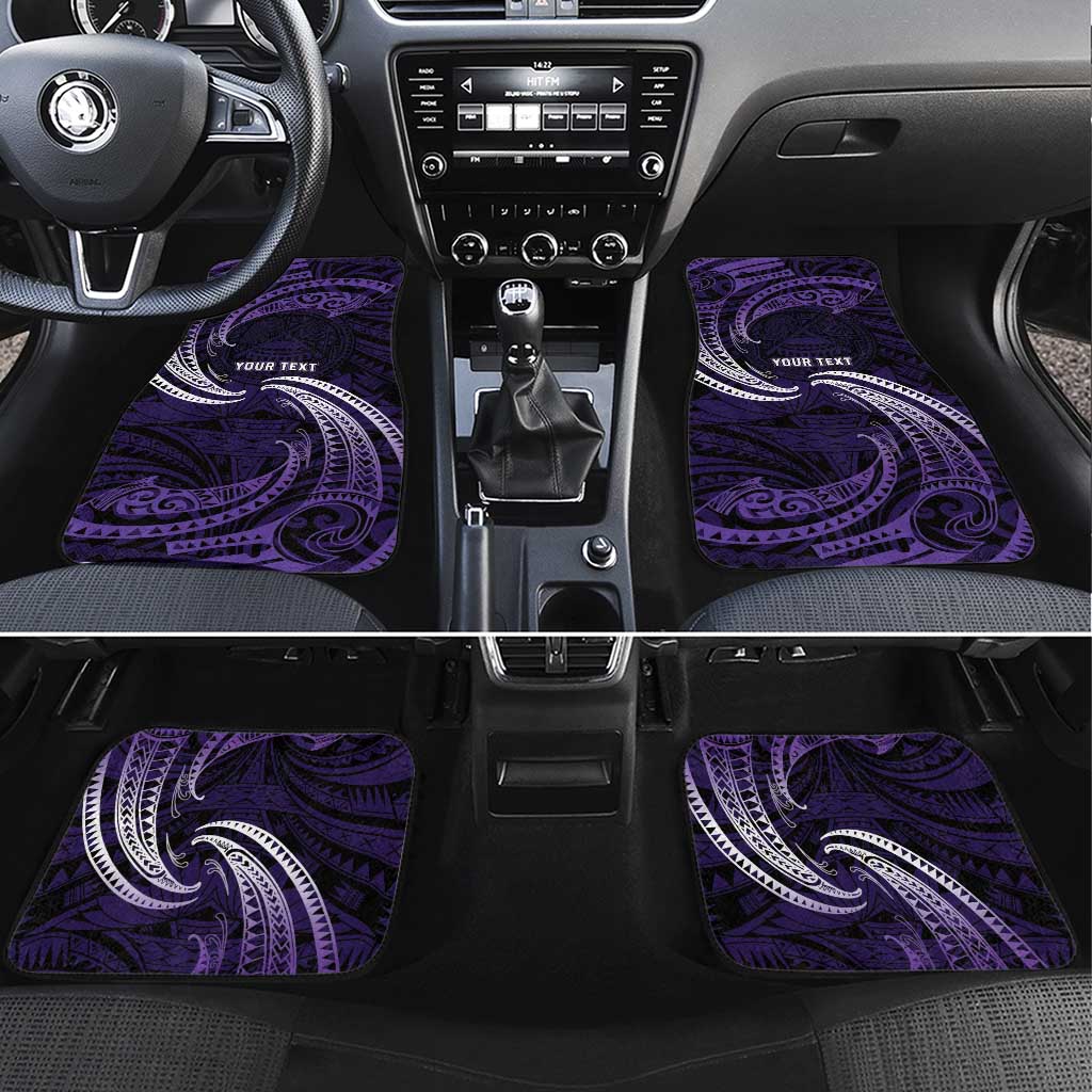 Manua Segaula American Samoa High School Personalized Car Mats Polynesian Wave Style