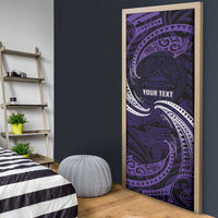 Manua Segaula American Samoa High School Personalized Door Cover Polynesian Wave Style - Polynesian Pride