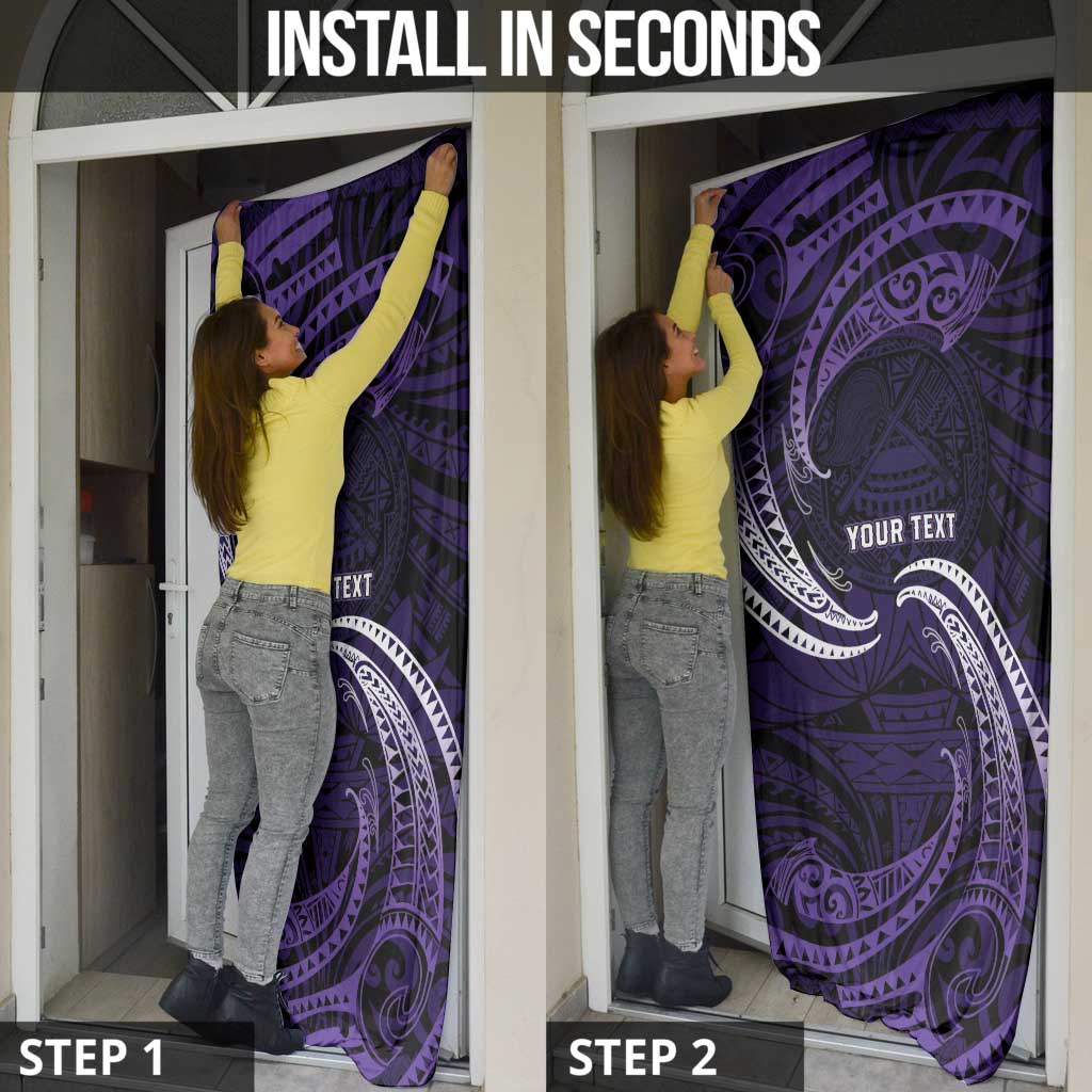 Manua Segaula American Samoa High School Personalized Door Cover Polynesian Wave Style - Polynesian Pride