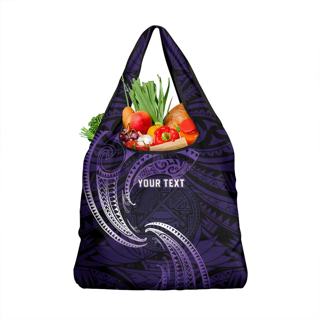 Manua Segaula American Samoa High School Personalized Grocery Bag Polynesian Wave Style LT9 1-pack One Size Purple - Polynesian Pride