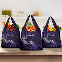 Manua Segaula American Samoa High School Personalized Grocery Bag Polynesian Wave Style LT9 3-pack One Size Purple - Polynesian Pride