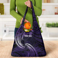 Manua Segaula American Samoa High School Personalized Grocery Bag Polynesian Wave Style LT9 - Polynesian Pride