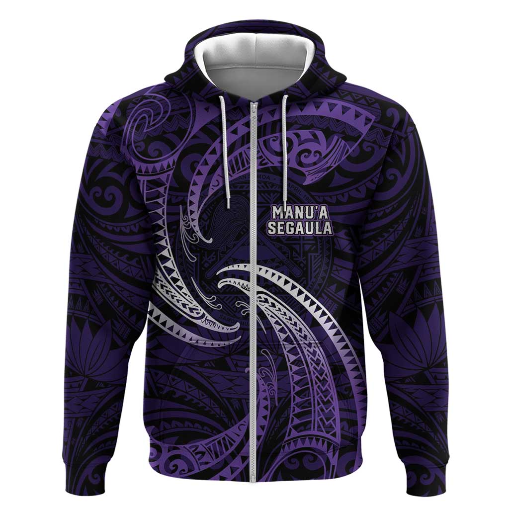 Manua Segaula American Samoa High School Personalized Hoodie Polynesian Wave Style