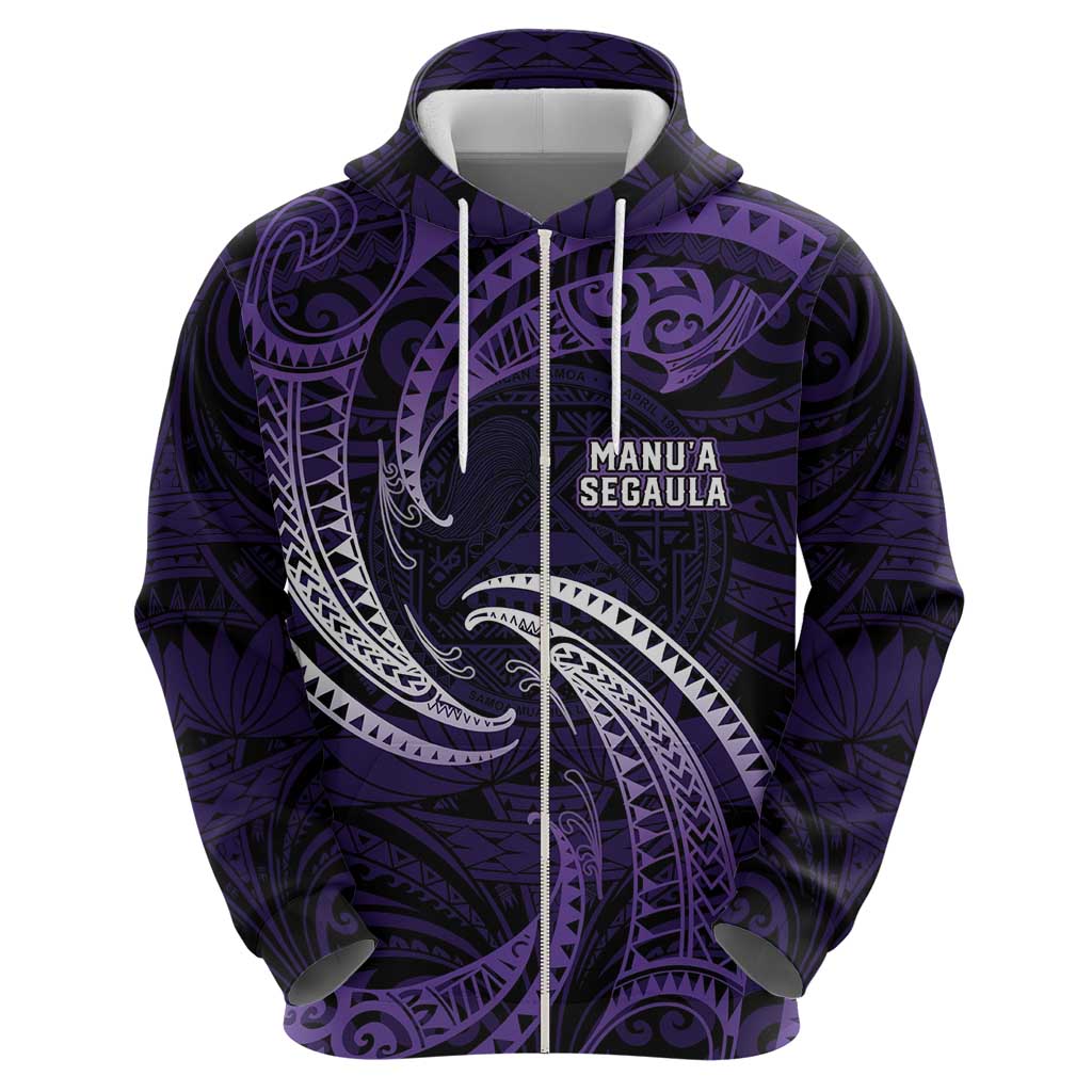 Manua Segaula American Samoa High School Personalized Hoodie Polynesian Wave Style