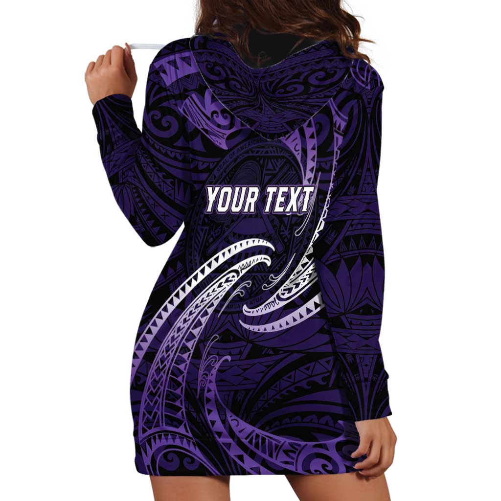 Manua Segaula American Samoa High School Personalized Hoodie Dress Polynesian Wave Style