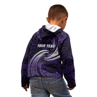 Manua Segaula American Samoa High School Personalized Kid Hoodie Polynesian Wave Style