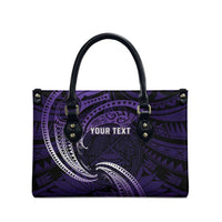 Manua Segaula American Samoa High School Personalized Leather Bag Polynesian Wave Style - Polynesian Pride