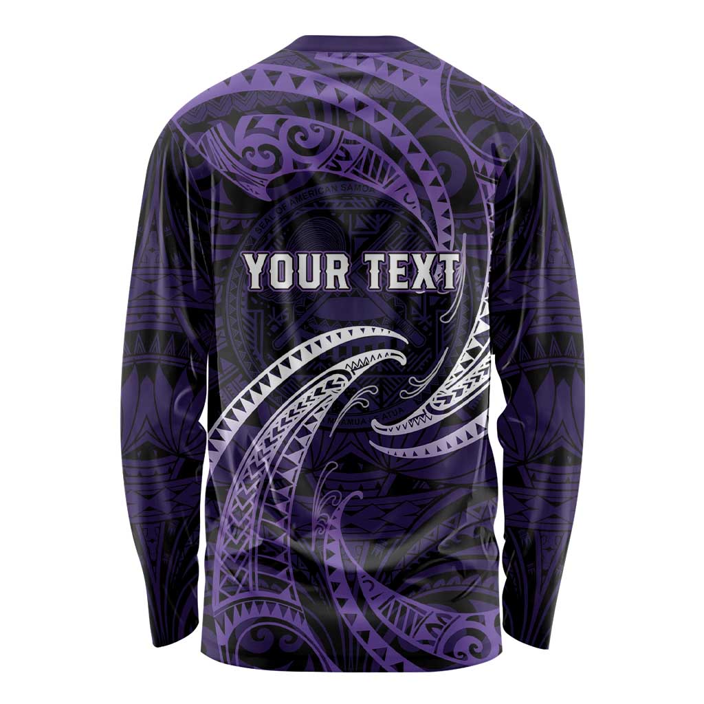 Manua Segaula American Samoa High School Personalized Long Sleeve Shirt Polynesian Wave Style