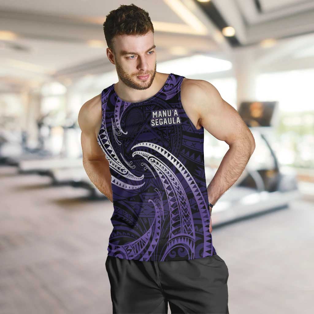Manua Segaula American Samoa High School Personalized Men Tank Top Polynesian Wave Style