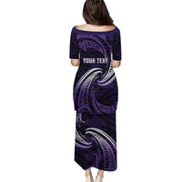 Manua Segaula American Samoa High School Personalized Puletasi Polynesian Wave Style