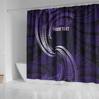 Manua Segaula American Samoa High School Personalized Shower Curtain Polynesian Wave Style