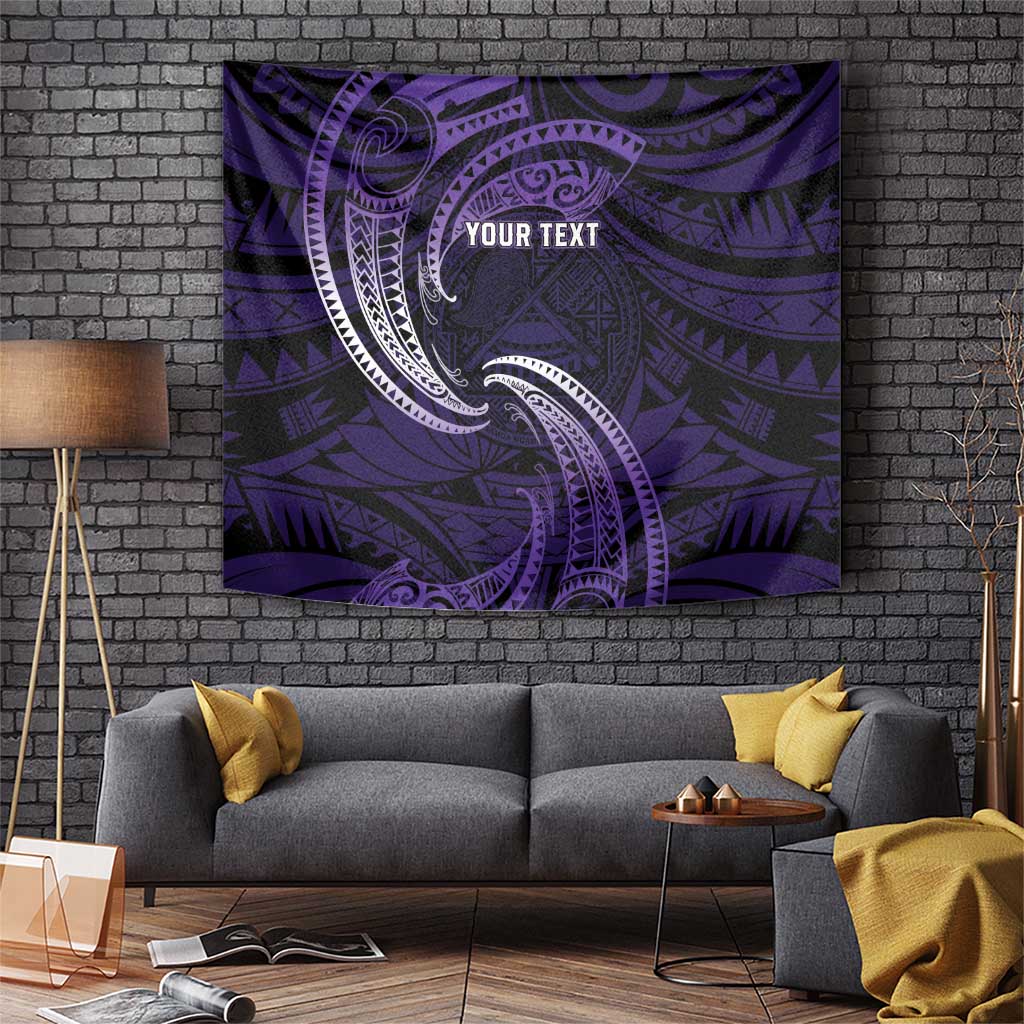 Manua Segaula American Samoa High School Personalized Tapestry Polynesian Wave Style