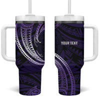 Manua Segaula American Samoa High School Personalized Tumbler With Handle Polynesian Wave Style LT9 One Size: 40 oz Purple - Polynesian Pride