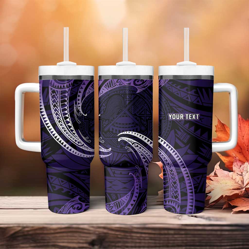 Manua Segaula American Samoa High School Personalized Tumbler With Handle Polynesian Wave Style LT9 - Polynesian Pride