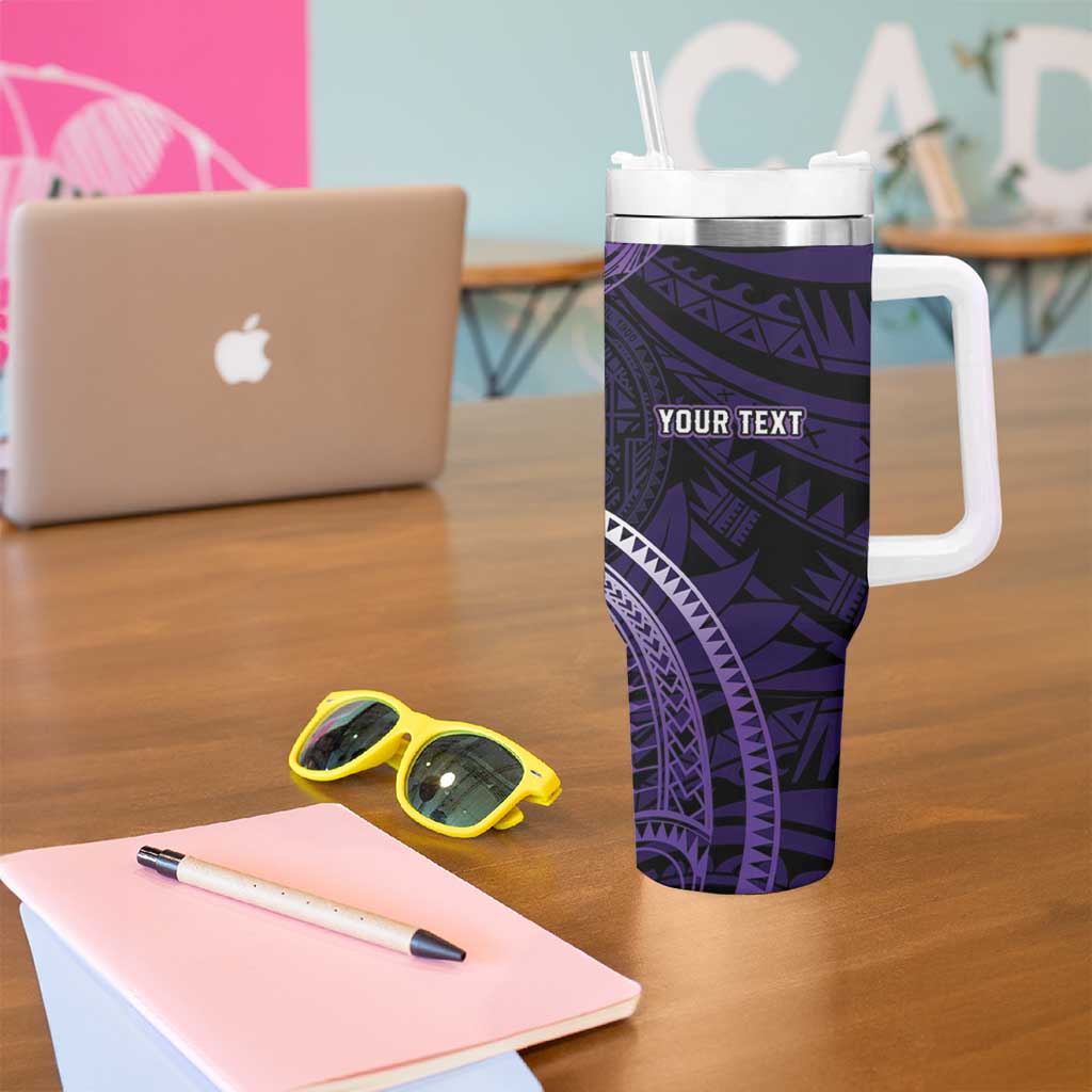 Manua Segaula American Samoa High School Personalized Tumbler With Handle Polynesian Wave Style LT9 - Polynesian Pride