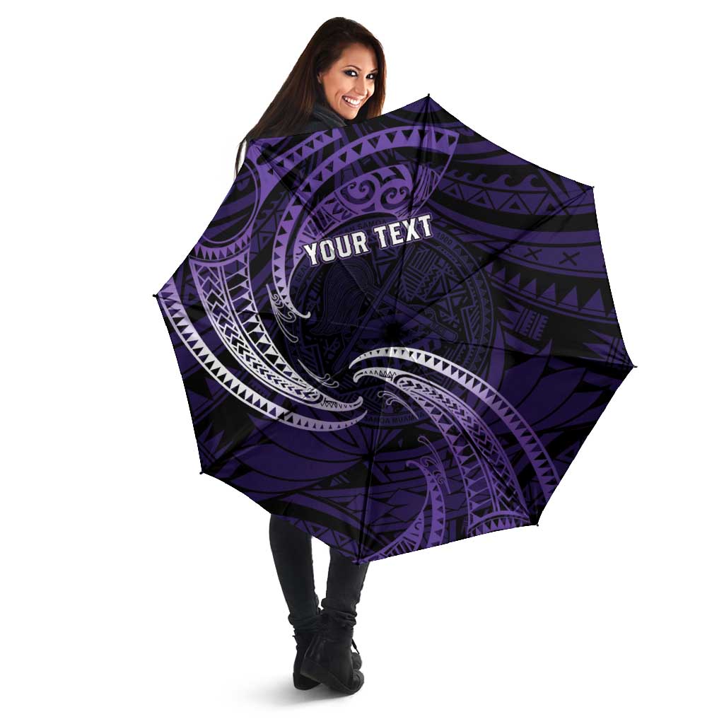 Manua Segaula American Samoa High School Personalized Umbrella Polynesian Wave Style - Polynesian Pride