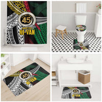 Ni-Van Vanuatu 45th Yumi Yumi Yumi Bathroom Set Vanuatuan Boar Tusk Polynesian Pattern - Polynesian Pride