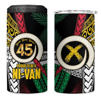 Ni-Van Vanuatu 45th Yumi Yumi Yumi 4 in 1 Can Cooler Tumbler Vanuatuan Boar Tusk Polynesian Pattern LT9 One Size: 16 oz Black - Polynesian Pride