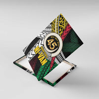 Ni-Van Vanuatu 45th Yumi Yumi Yumi Canvas Wall Art Vanuatuan Boar Tusk Polynesian Pattern