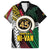 Ni-Van Vanuatu 45th Yumi Yumi Yumi Family Matching Off The Shoulder Long Sleeve Dress and Hawaiian Shirt Vanuatuan Boar Tusk Polynesian Pattern
