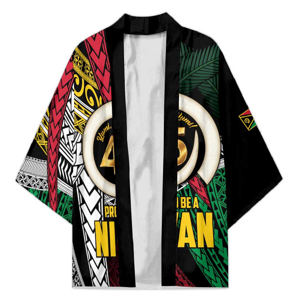 Ni-Van Vanuatu 45th Yumi Yumi Yumi Kimono Vanuatuan Boar Tusk Polynesian Pattern - Polynesian Pride