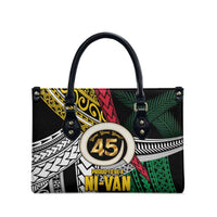 Ni-Van Vanuatu 45th Yumi Yumi Yumi Leather Bag Vanuatuan Boar Tusk Polynesian Pattern - Polynesian Pride