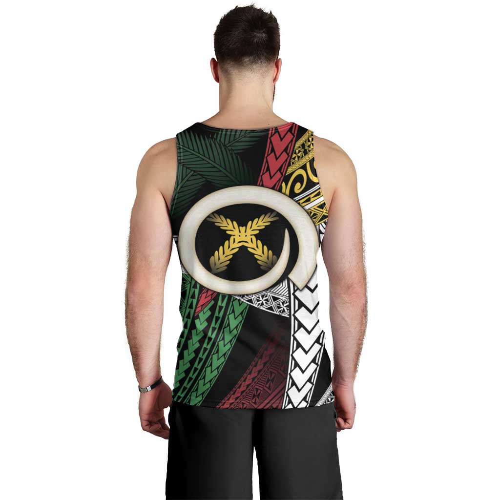 Ni-Van Vanuatu 45th Yumi Yumi Yumi Men Tank Top Vanuatuan Boar Tusk Polynesian Pattern