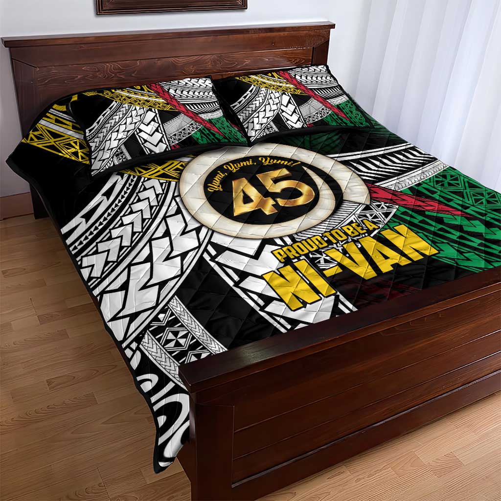 Ni-Van Vanuatu 45th Yumi Yumi Yumi Quilt Bed Set Vanuatuan Boar Tusk Polynesian Pattern