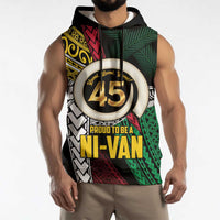 Ni-Van Vanuatu 45th Yumi Yumi Yumi Sleeveless Hoodie Vanuatuan Boar Tusk Polynesian Pattern LT9 - Polynesian Pride