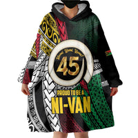Ni-Van Vanuatu 45th Yumi Yumi Yumi Wearable Blanket Hoodie Vanuatuan Boar Tusk Polynesian Pattern LT9 - Polynesian Pride