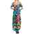 Hawaiian Flamingo Hibiscus Personalised Summer Maxi Dress Blue Summer Tropical Flowers - Polynesian Pride