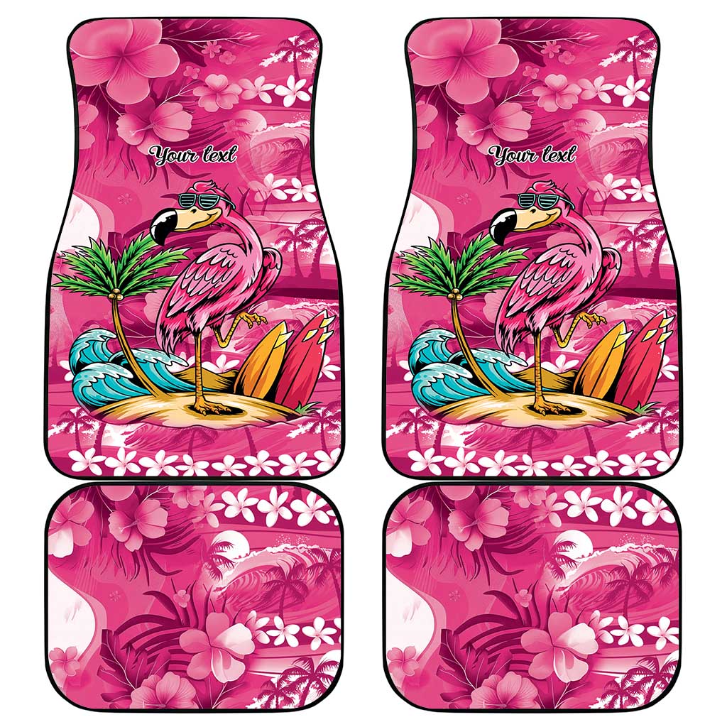 Hawaiian Flamingo Hibiscus Personalised Car Mats Pink Summer Tropical Flowers - Polynesian Pride