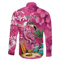 Hawaiian Flamingo Hibiscus Personalised Family Matching Puletasi and Hawaiian Shirt Pink Summer Tropical Flowers - Polynesian Pride