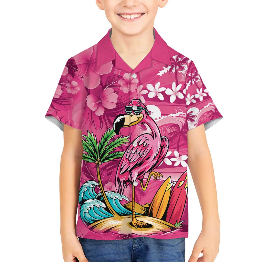 Hawaiian Flamingo Hibiscus Personalised Family Matching Puletasi and Hawaiian Shirt Pink Summer Tropical Flowers - Polynesian Pride